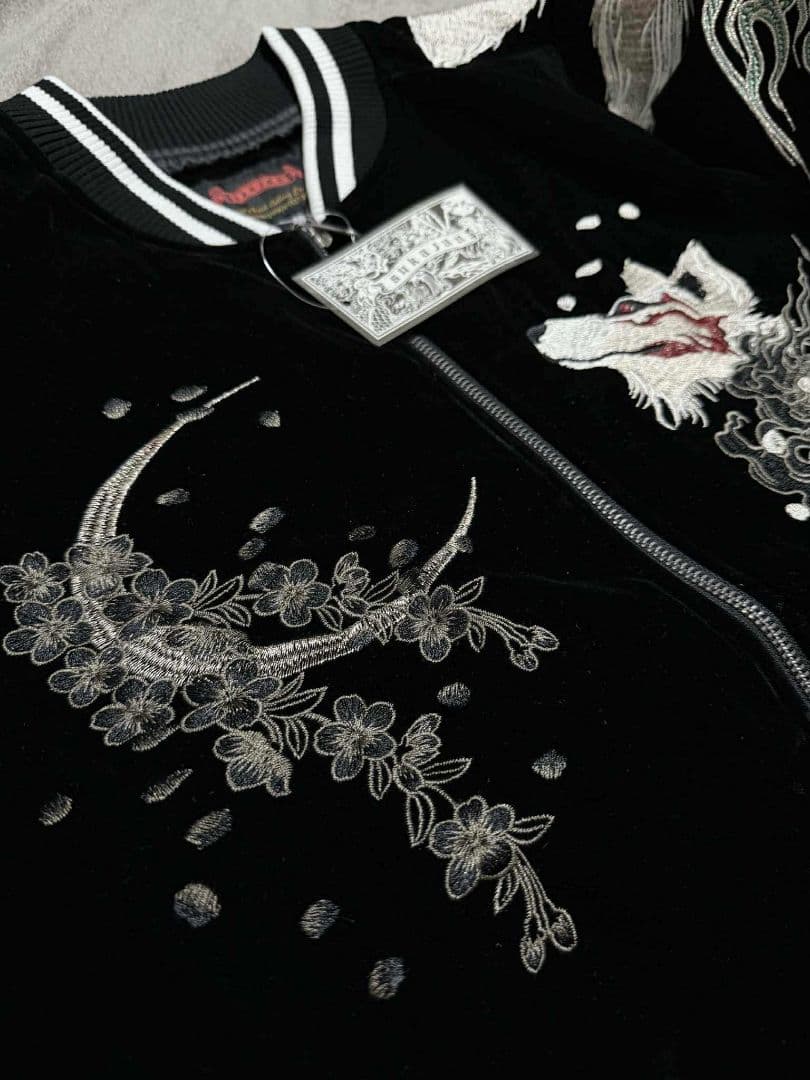 未使用 別珍 キツネ 桜 SKAJAN 日本 スカジャン unisex 美品 - メルカリ