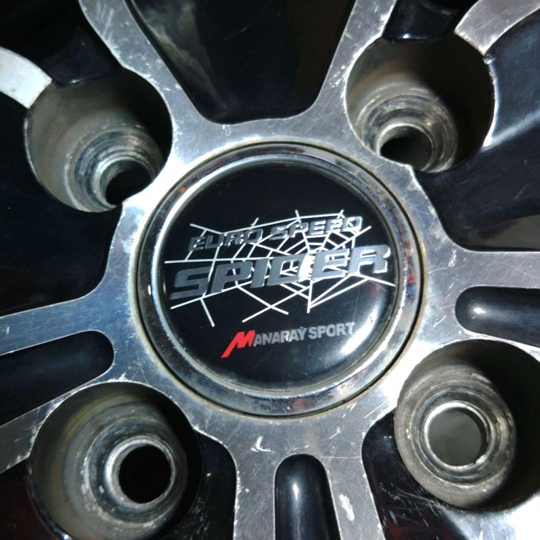 ①《軽四》１４の１００の４半Ｊ４穴　155/65R14　中古２本セット