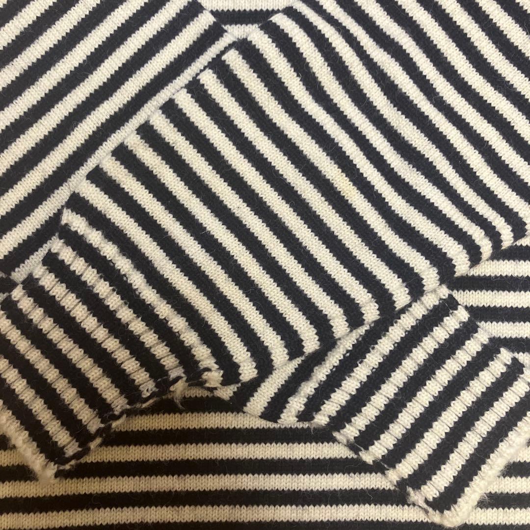 ルトリコチュール Le Tricoteur ガンジーセーター サイズ42ボーダー