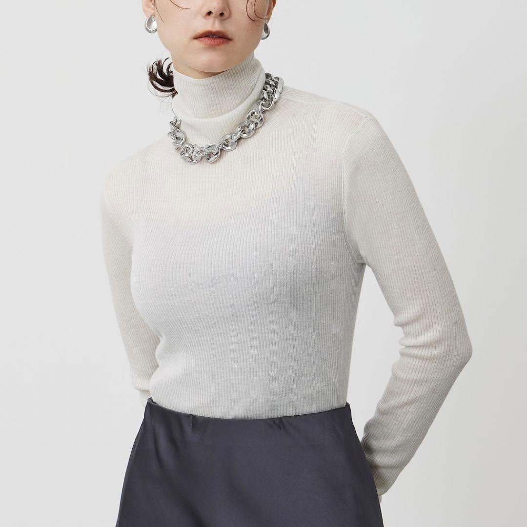 PLST プラステ ラメシアーリブタートルネックセーター - メルカリ