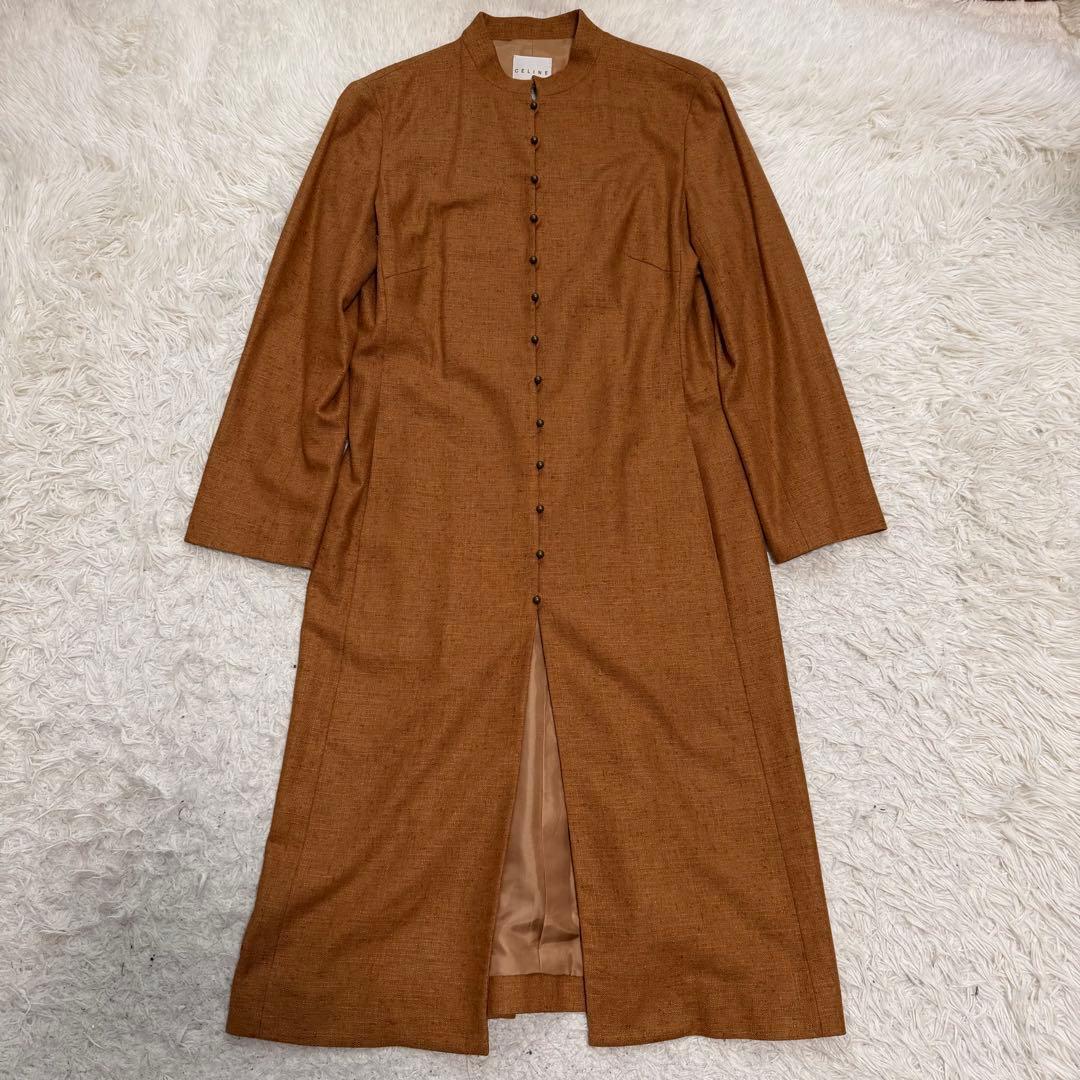 希少極美品XLサイズ相当　セリーヌ　シルク　カシミヤ　ロングコート　2way sankyo shokai（三京商会） [10%offクーポン]コート レディース