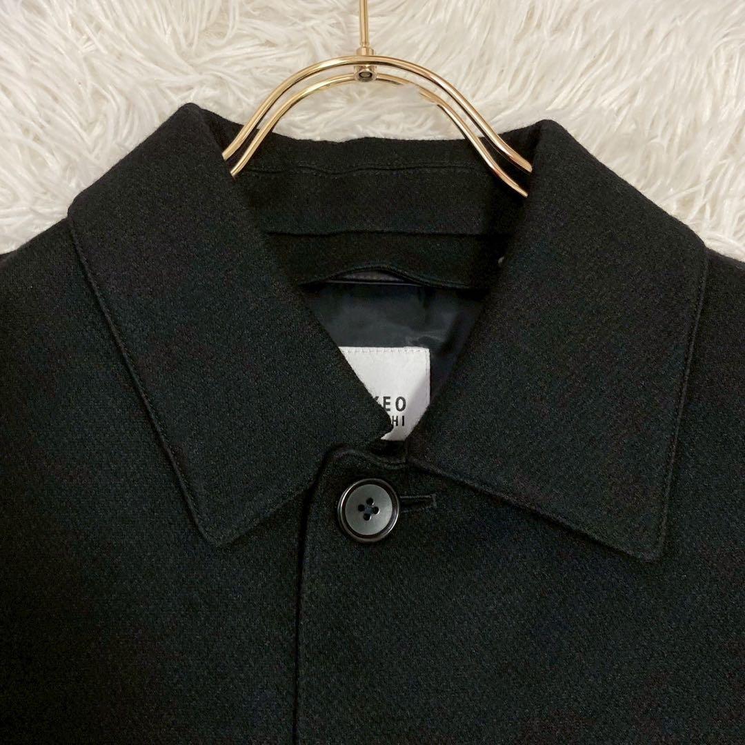 《美品》 TAKEO KIKUCHI ミドル丈コート ブラック L ビジネス