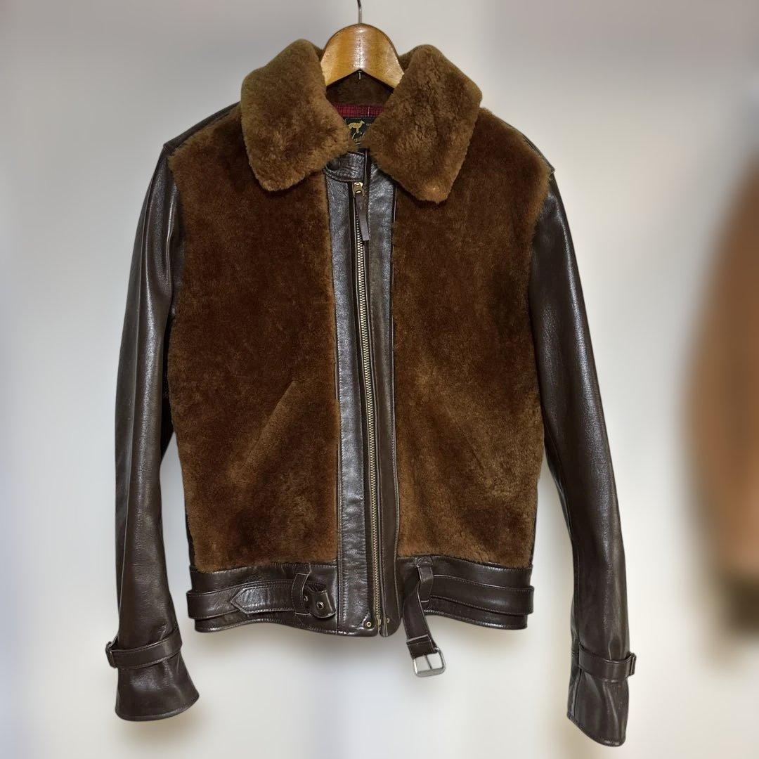 極美品/希少✨東洋エンタープライズ 熊ジャン レザージャケット 馬革