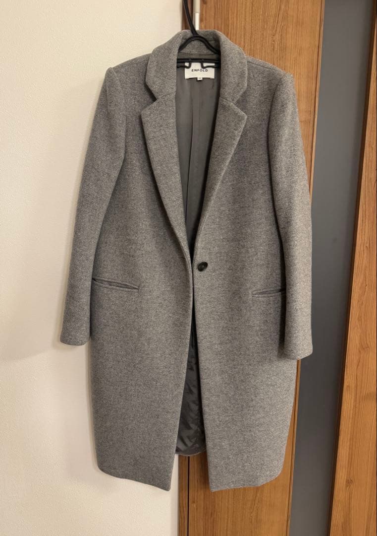 ENFOLD エンフォルド チェスターコート 38 グレー - メルカリ