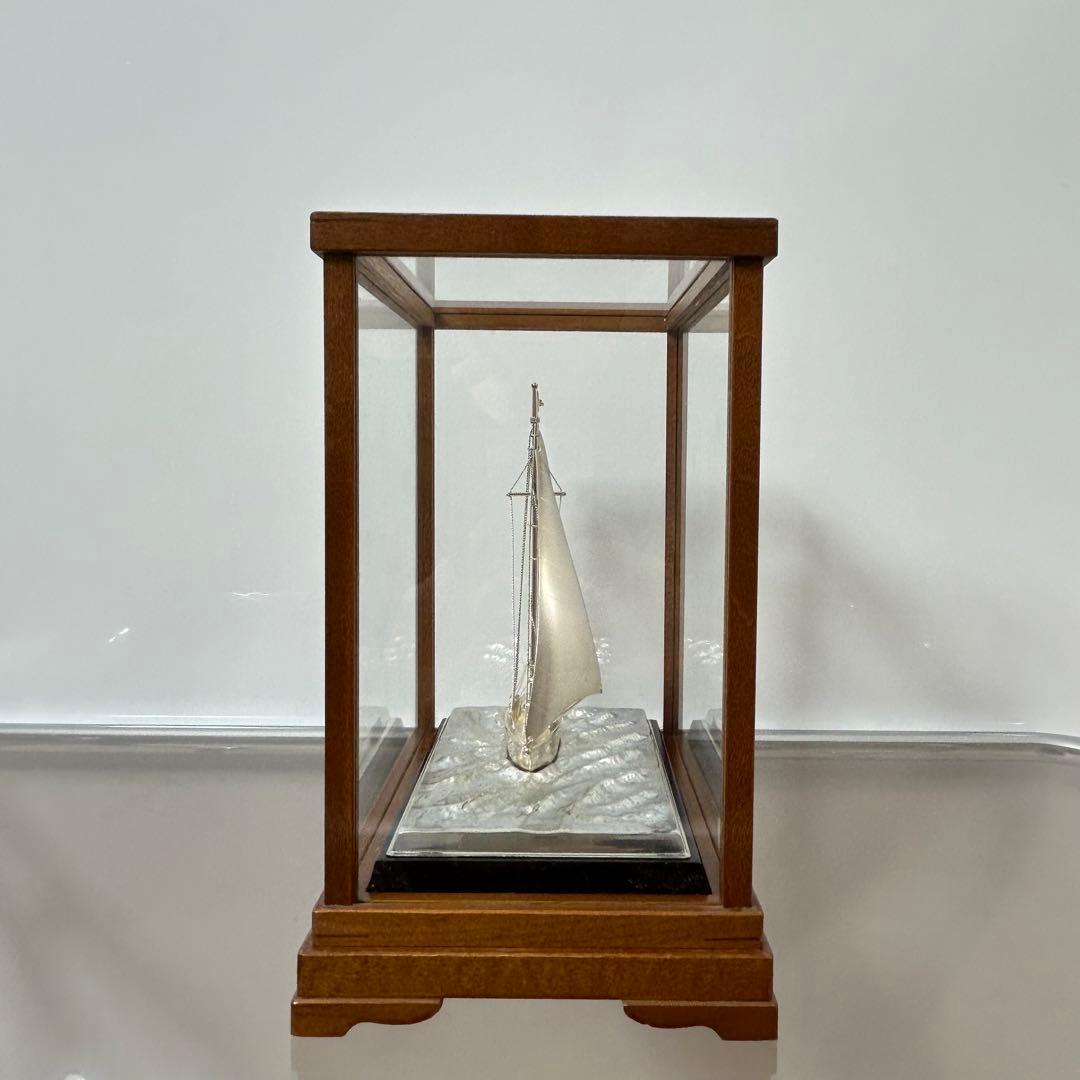 silver970刻印 銀工芸品 銀製 ヨット 船 置物 - メルカリ