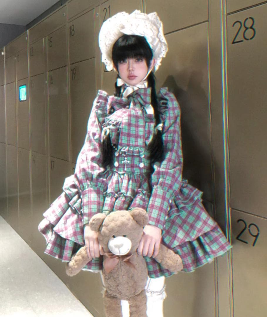 CATCOCOONクラシカルドール 長袖 セットアップ 緑チェック - メルカリ