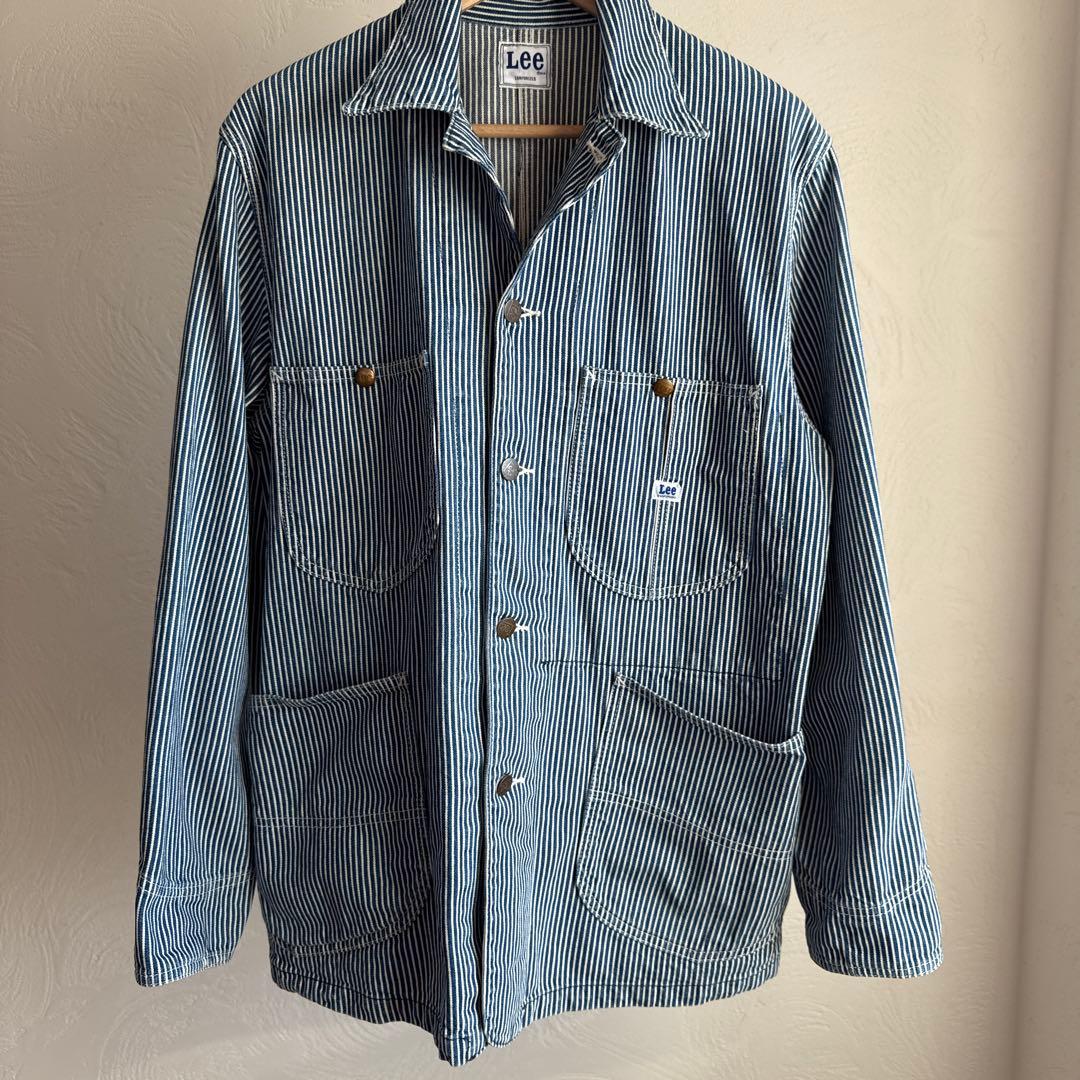 もうすぐ春！ 良品 Lee カバーオール アメカジ デニム ストライプ最終