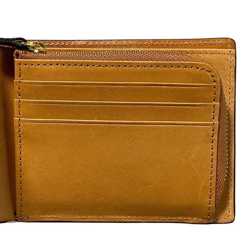 新品】ROCADO ロカド シェルコードバン 二つ折り財布 馬革 ネイビー