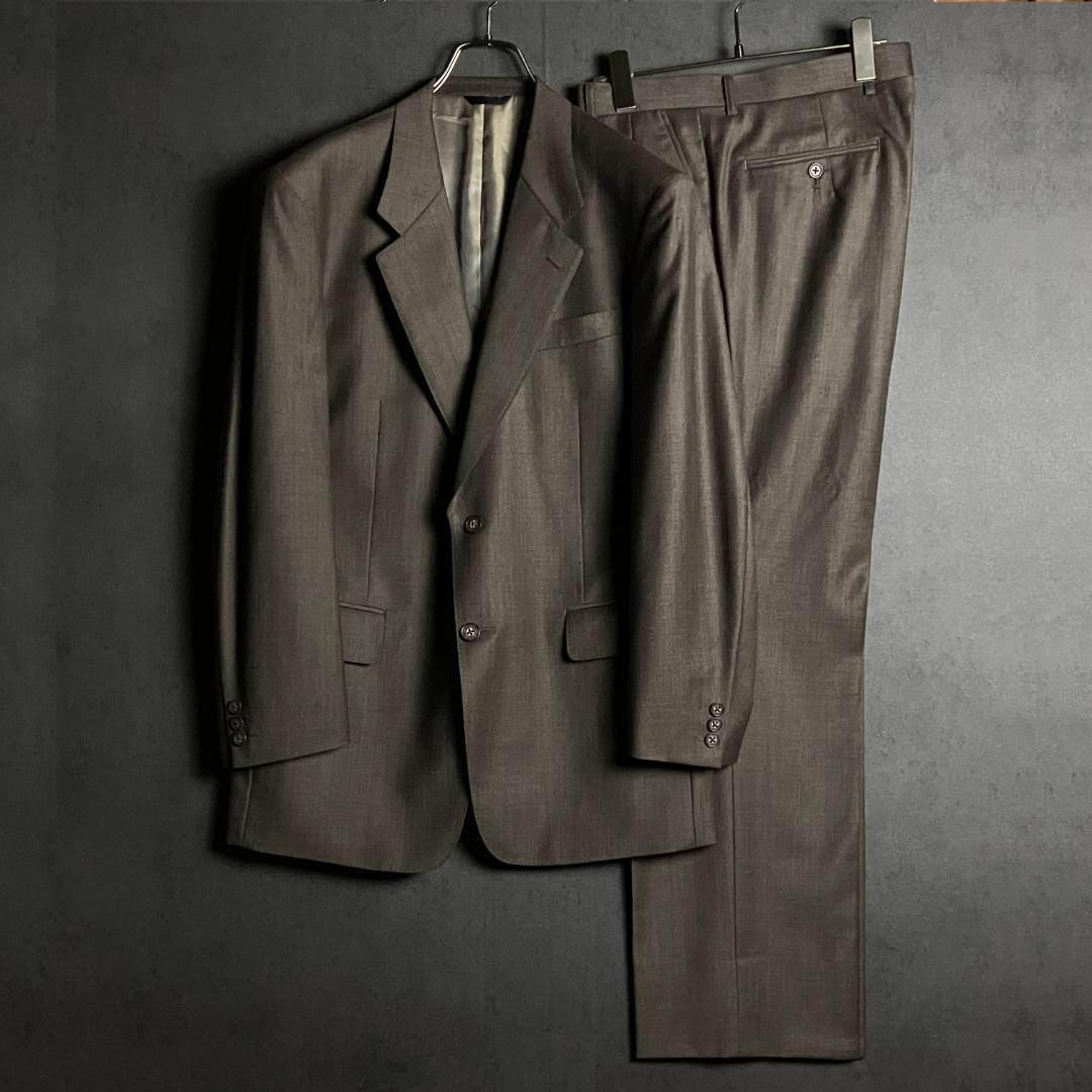 ゼニア生地 未使用級 上質ウール ブラウン スーツ L ブラウンスーツ・無地のコーディネート（Cloth Ermenegildo Zegna