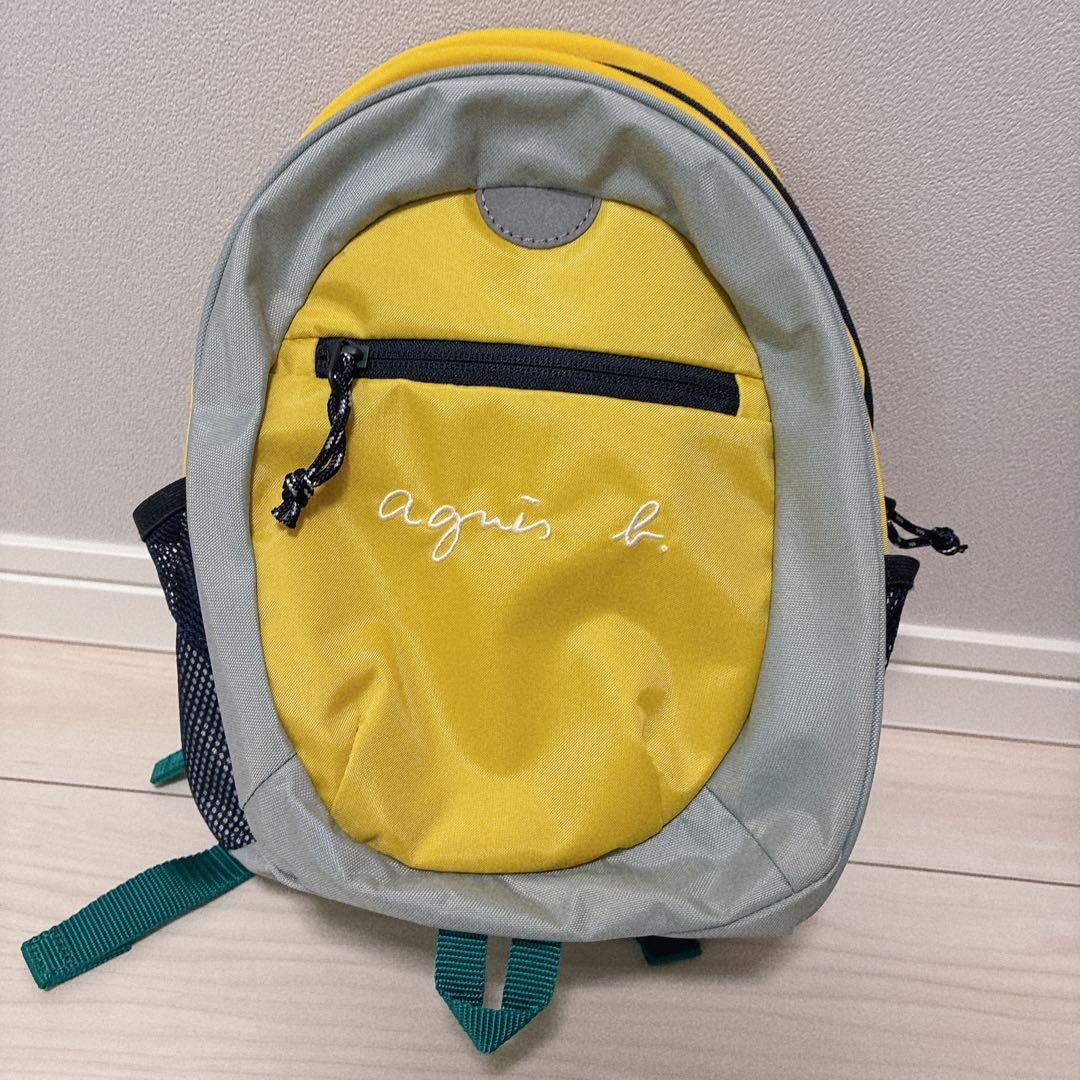 agnis b. イエローグレーリュック　Kids agnes b.（アニエスベー） リュック キッズ バックパック キッズ 子供