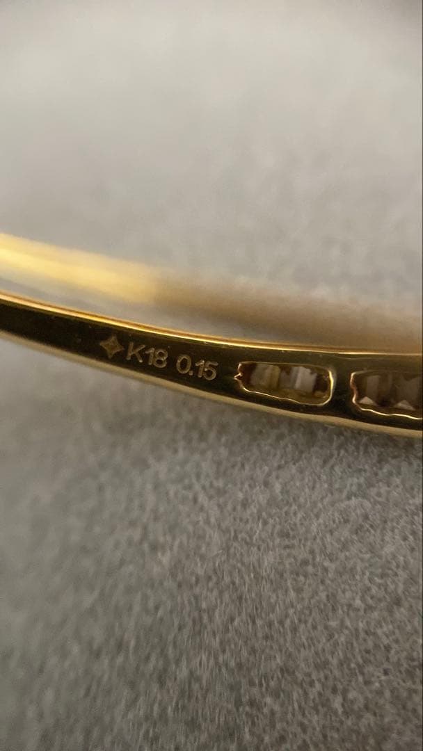 K18YG ブラウンダイヤモンド ピアス テーパー　0.30ct