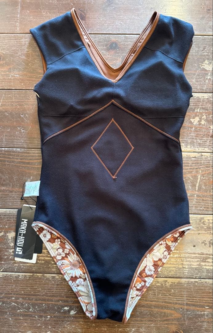 新品タグ付きMAKAHOUあったか裏起毛水着 サイズL