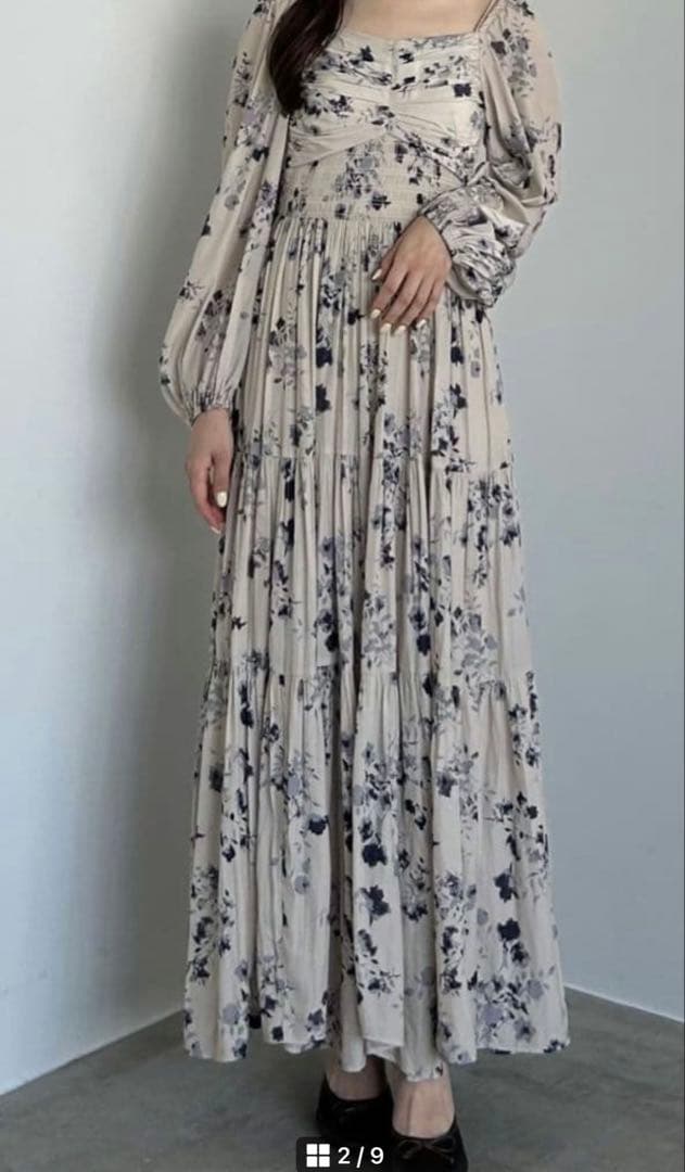 新品】タグ付き ココディール シャーリングティアードフラワー