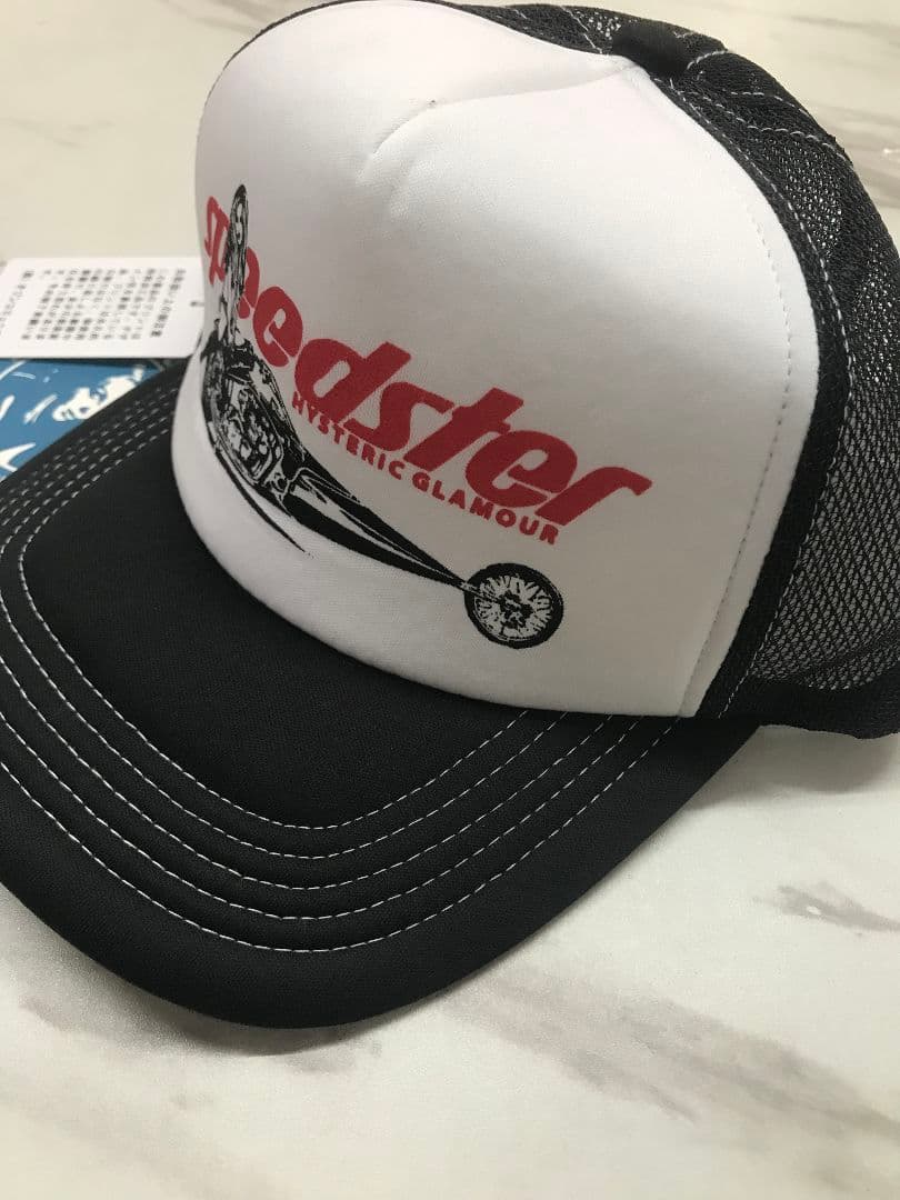 ヒステリックグラマー スピードスター メッシュキャップ 黒 キャップ