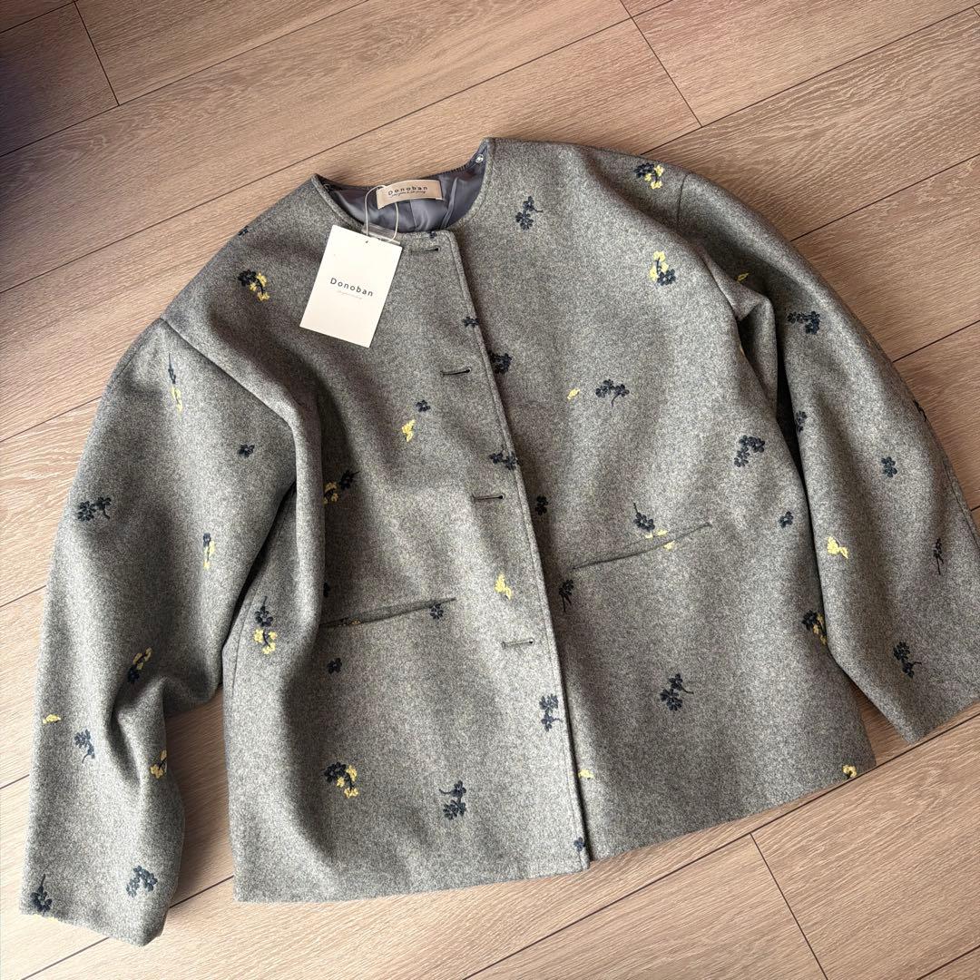新品 Donoban フローレットジャケット グレー - メルカリ