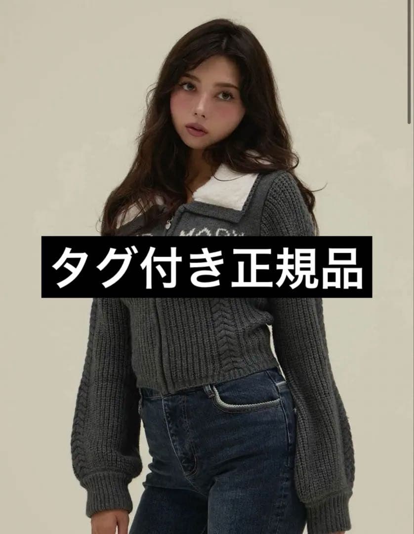 andmary Mary logo zip tops gray - メルカリ