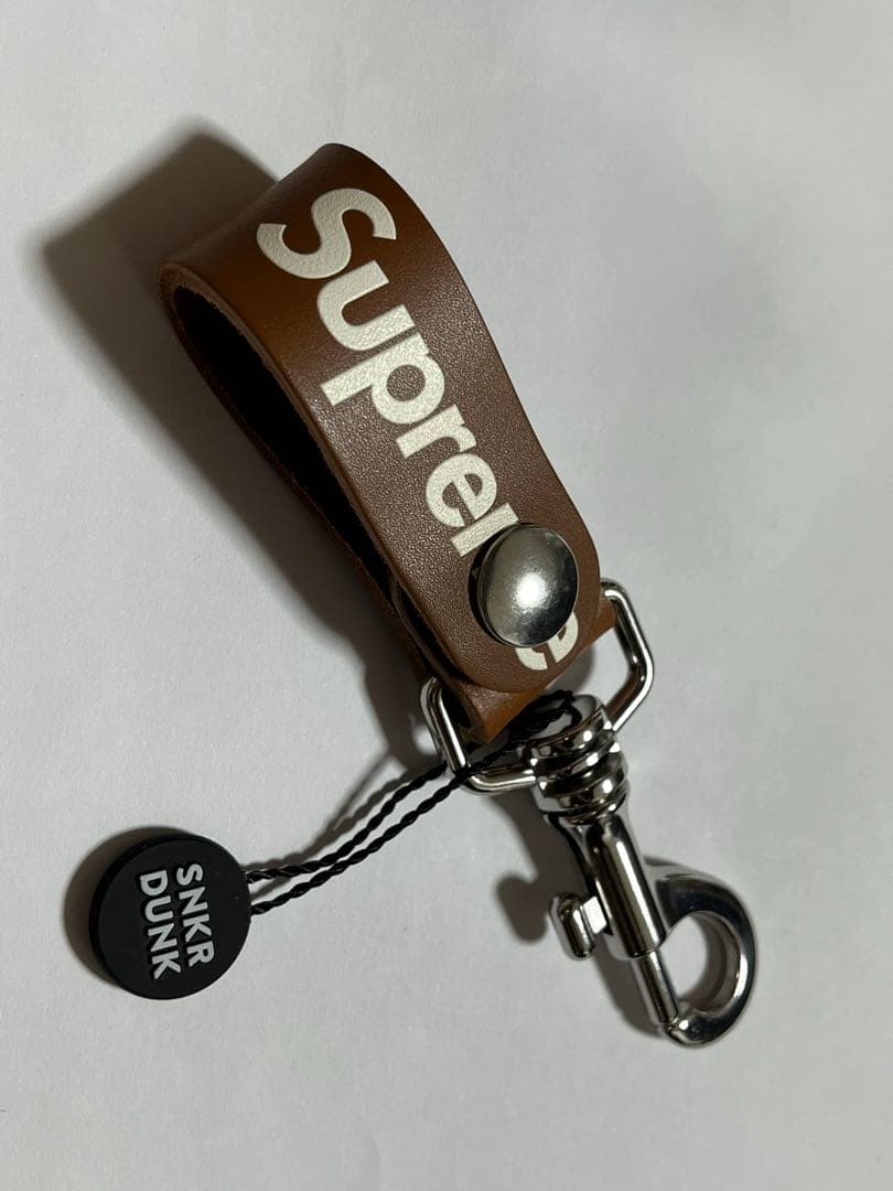 Supreme Leather Key Loop \"Brown\" 新品未使用