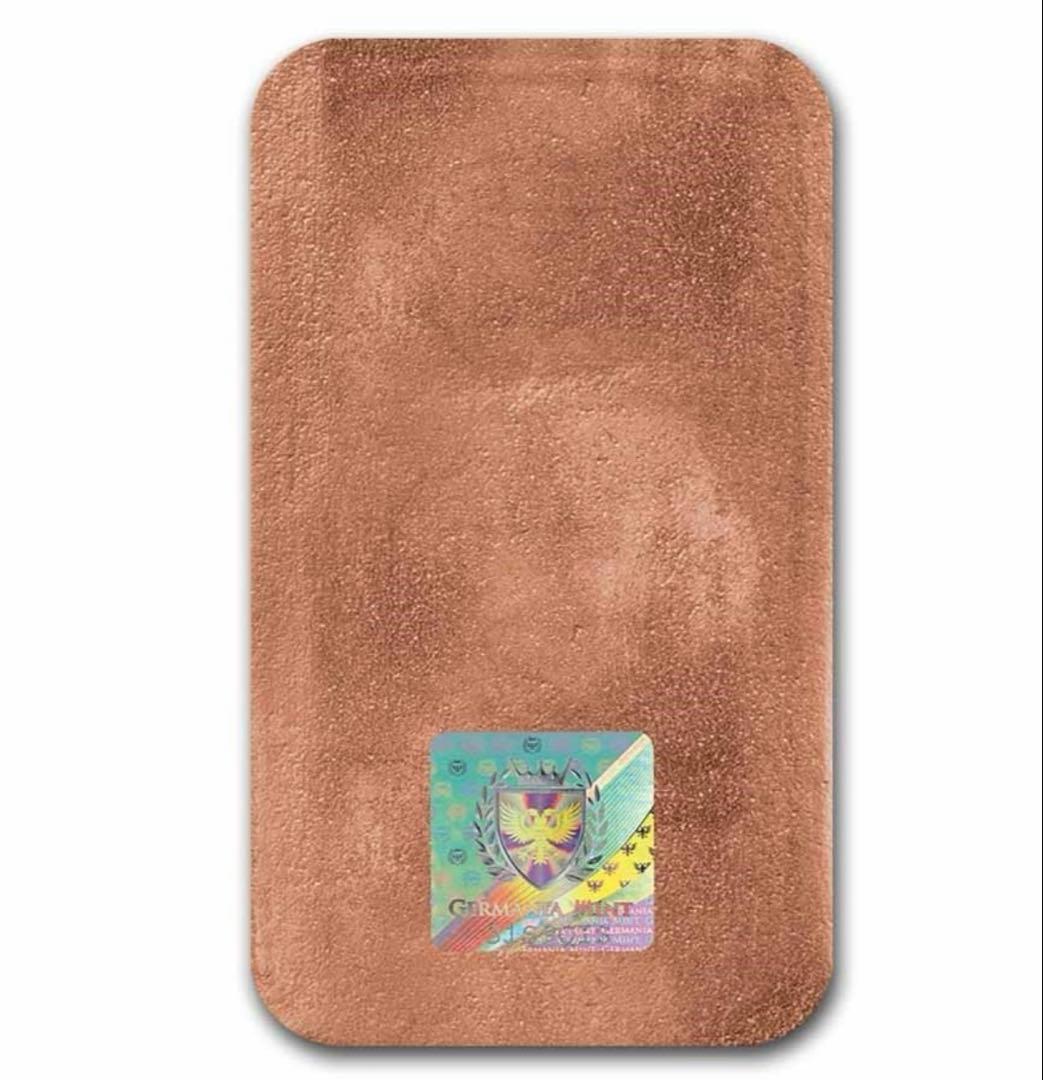 ポーランド ゲルマニア 純銅 赤金 10常衡オンス キャスト バー - メルカリ