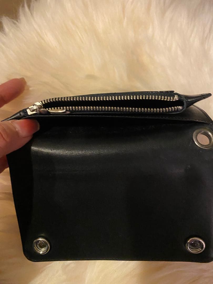極美品☆超高級モデル☆ アージェントグリーム 黒い二つ折り財布