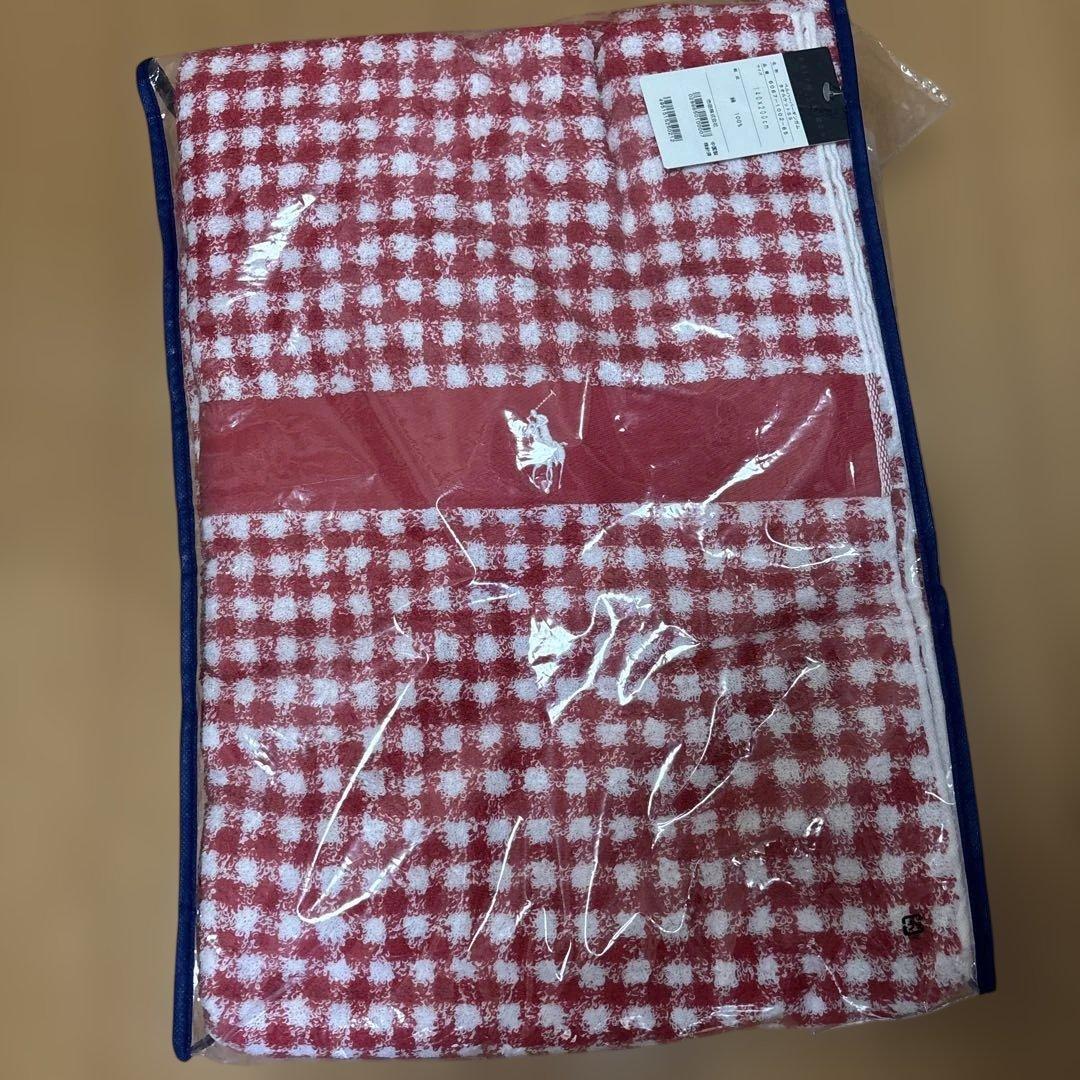 Ralph Lauren タオルケット レッドチェック140x200cm Ralph Lauren - ラルフローレン ハーフコットンブランケット チェック