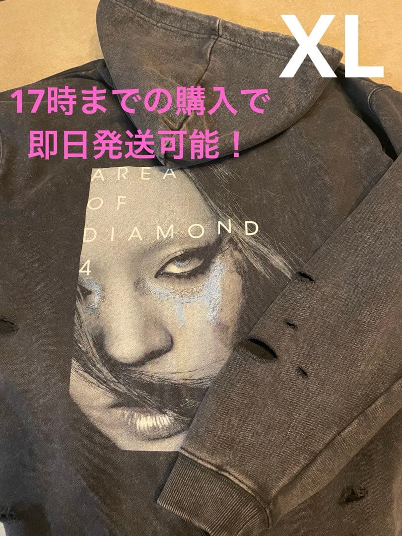 銀テープ付】 AREA OF DIAMOND4フーディ パーカー ちゃんみな - メルカリ
