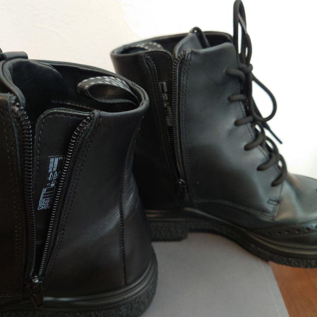 未使用 ECCO GORE-TEX 防水レザーブーツ 24.5cm