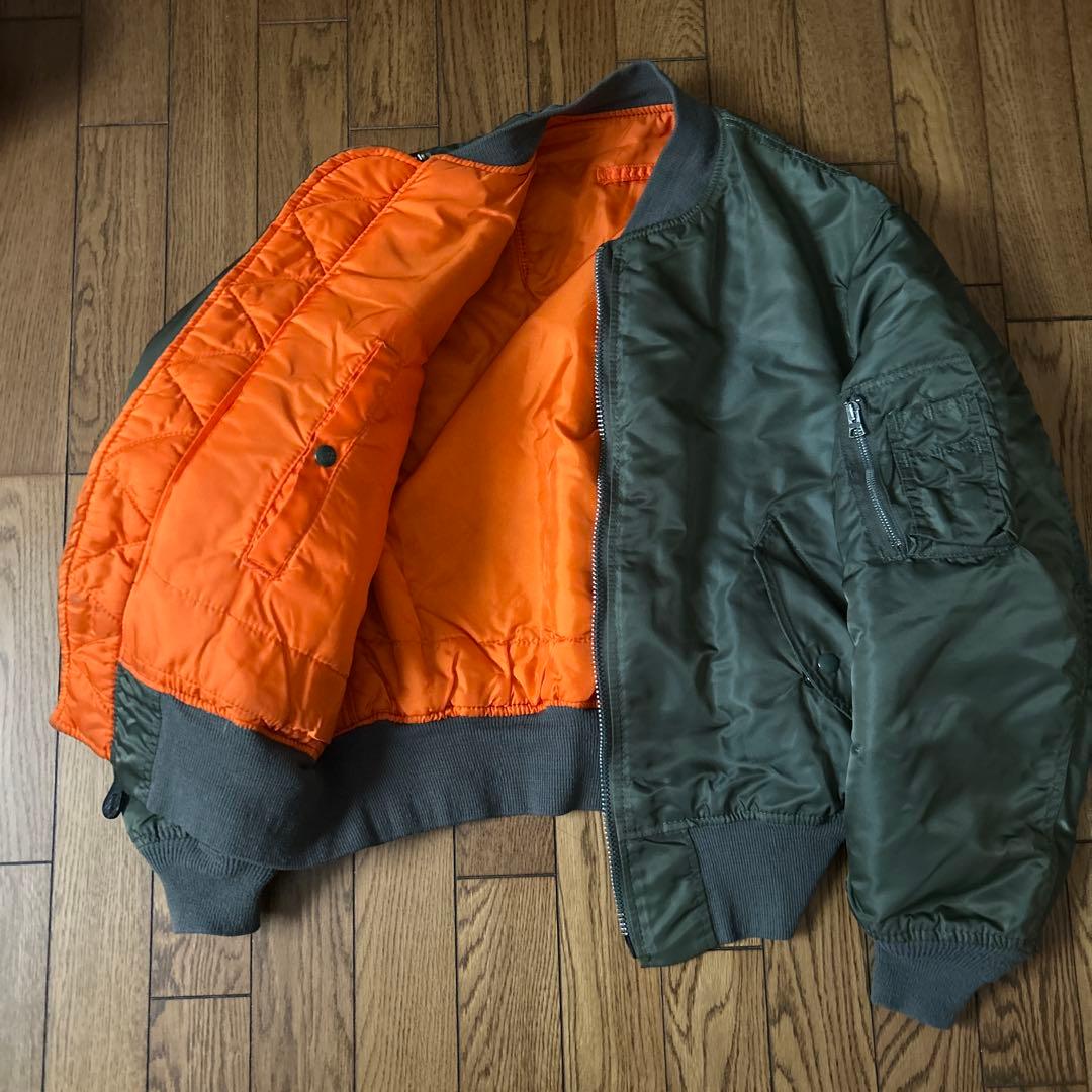 美品 希少 90s USA製 ALPHA MA-1 M カーキ IDEAL - メルカリ