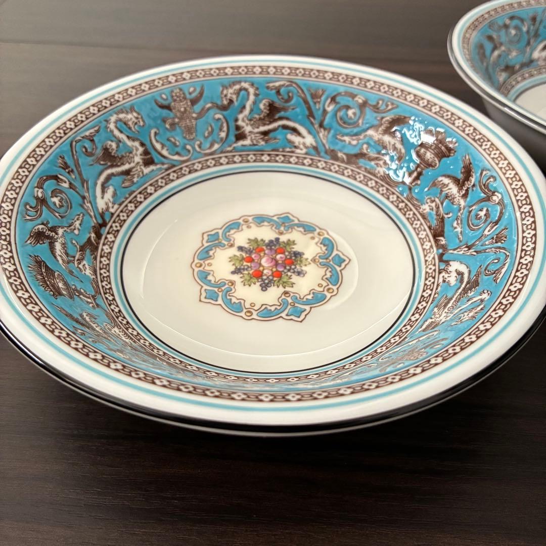 ウェッジウッド フロレンティーンターコイズ サラダボウル 15.5cm 2枚