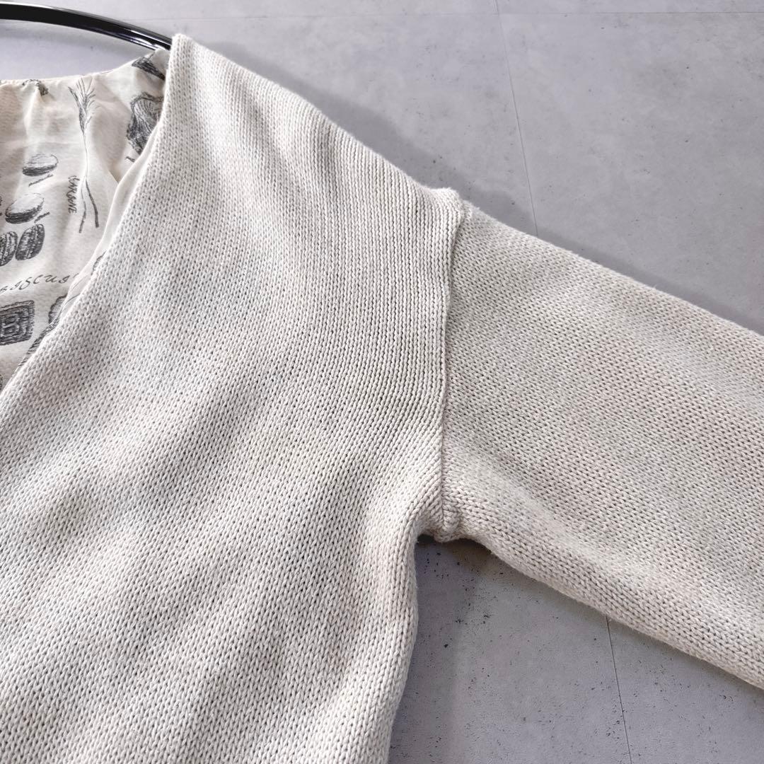 定価2.2 BEARDSLEYビアズリー長袖お菓子プリントカーディガン