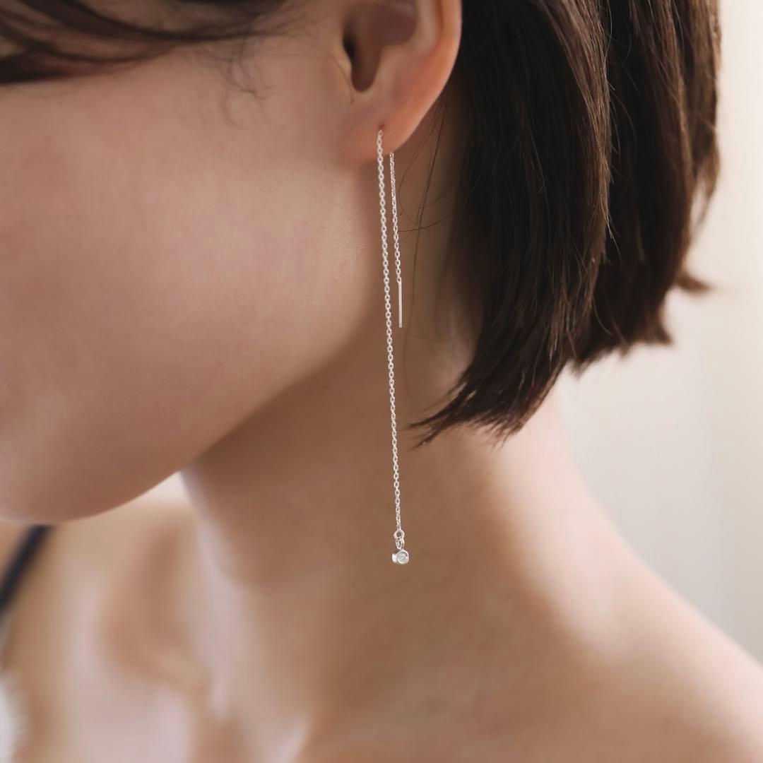 unique/ユニーク SLOBE別注 ダイヤモンドチェーンピアス unique/ユニーク SLOBE別注 ダイヤモンドチェーンピアス（ピアス（両耳