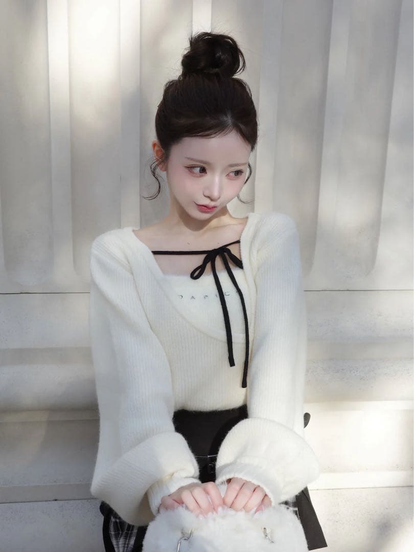 Darich アシメレイヤードニットトップス アイボリー IVO 新品未開封