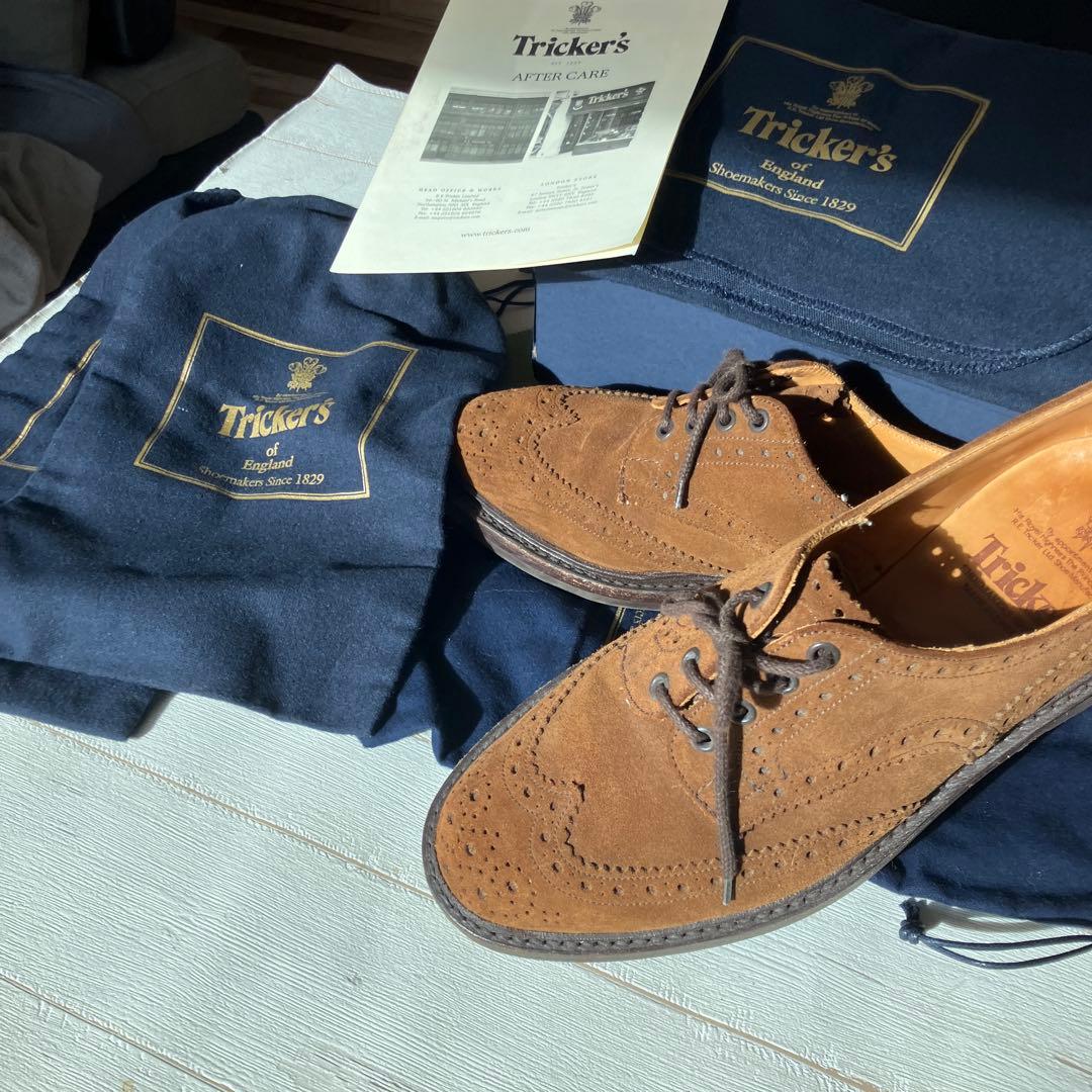 Tricker's ブラウンウィングチップシューズ トリッカーズ Tricker's レザーウィングチップ BOURTON 5633（MARRON