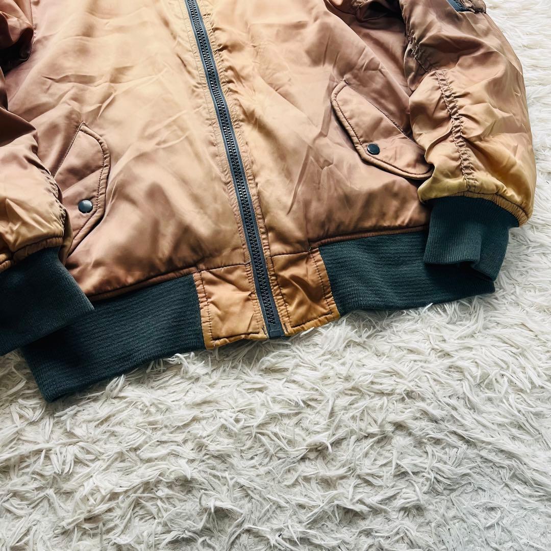 希少 デッドストック 2XL ブリーチ MA-1 ブルー ピンク anytee