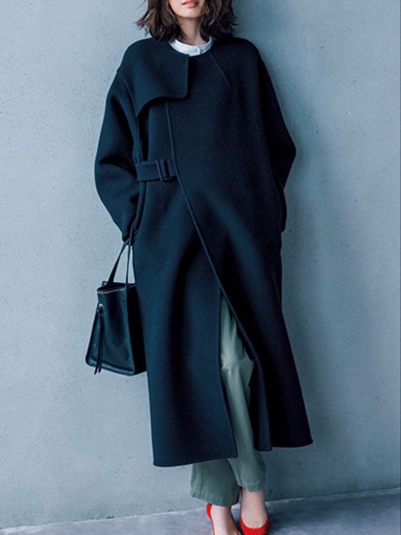 美品HYKE ハイクDOUBLE FACE TRENCH BLACKサイズ1 - メルカリ