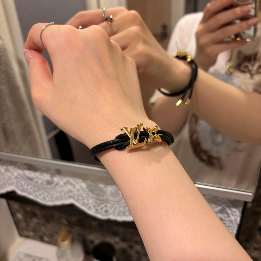 Louis Vuitton ブレスレット・LV ブルーム ブラック - メルカリ