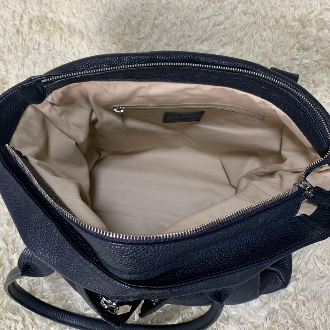 Pyloot×バーニーズNY 本革2WAYビジネスバッグ ネイビー