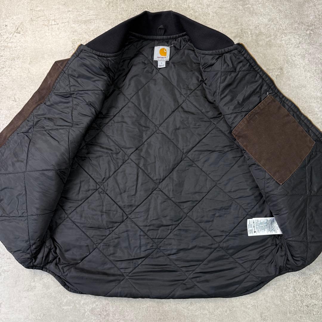希少□carhartt カーハート【L】ダックベスト ブラウン フェード