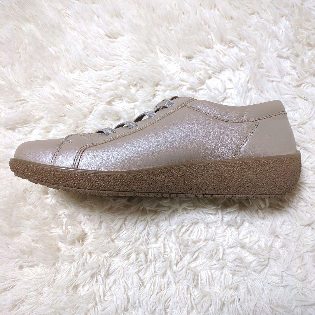 新品未使用！アキレスソルボ　レザーコンフォートシューズ　24.0cm　グレージュ