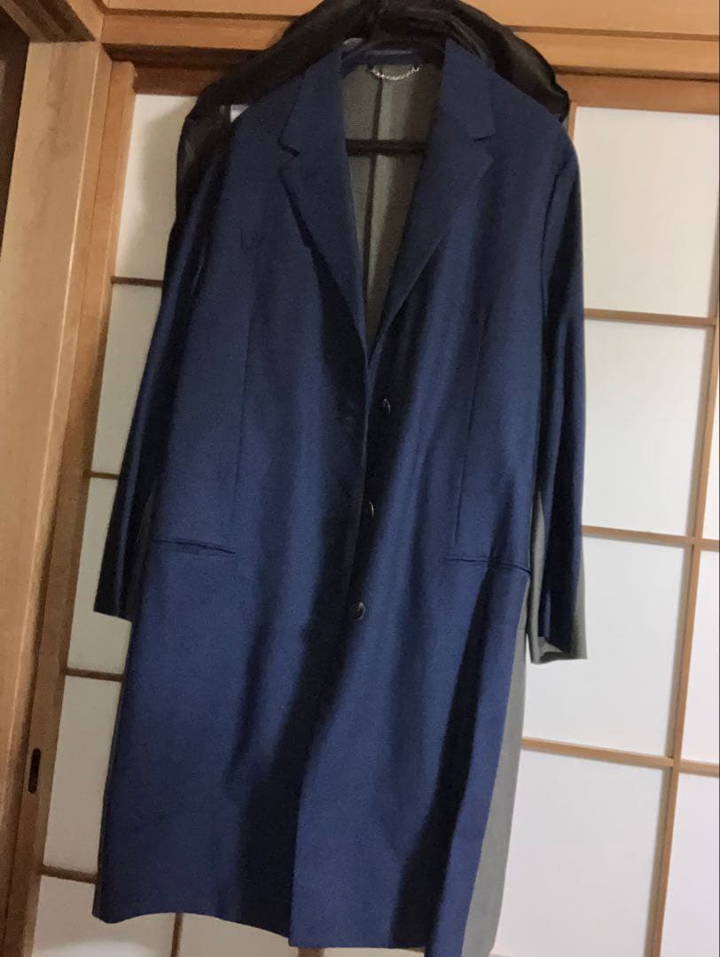 LOUIS VUITTON チェスターコート バイカラー 裏LVロゴ柄46サイズ