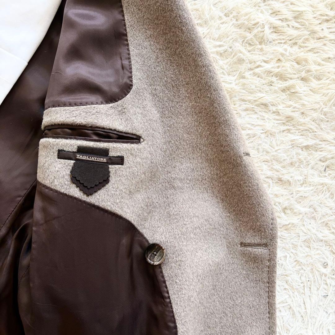 <極美品>TAGLIATORE アンゴラ グレージュ ダブルチェスターコート48 極美品>TAGLIATORE アンゴラ グレージュ ダブルチェスターコート48