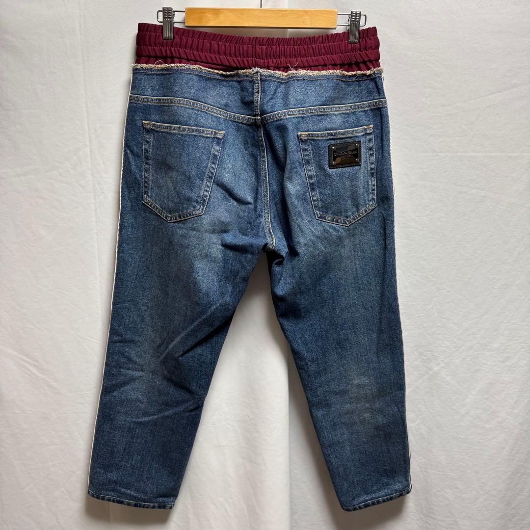 DOLCE&GABBANA DGサイドロゴ デニムパンツ ウエスト切替 48 - メルカリ