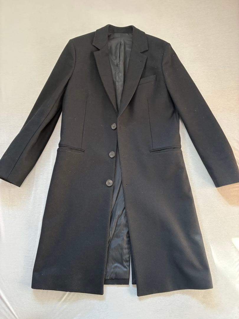 ami ブラック チェスターコート AMI Alexandre Mattiussi - チェスターコート - TWO BUTTON COAT