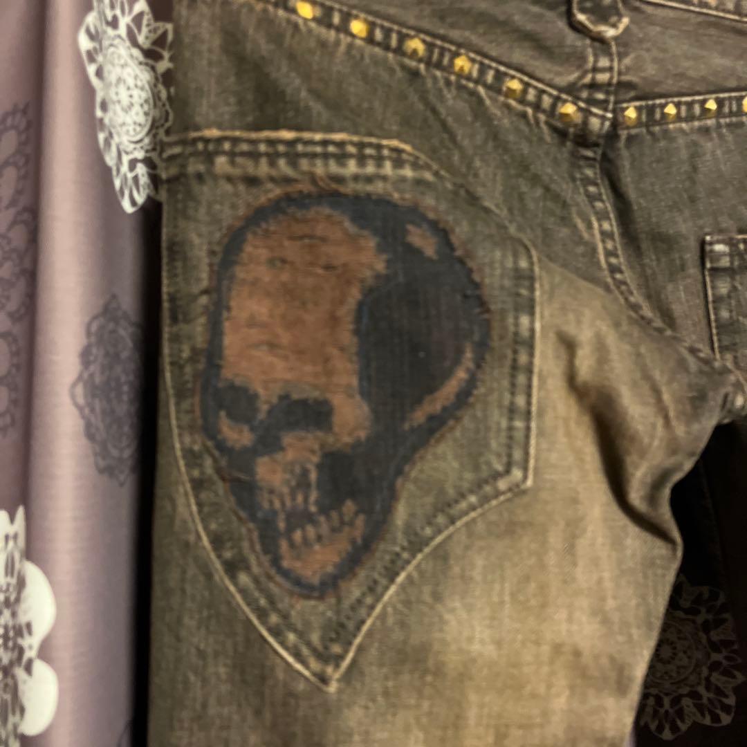 【希少】Veronica スカル デニム クロスパッチ付きLed Rechwe