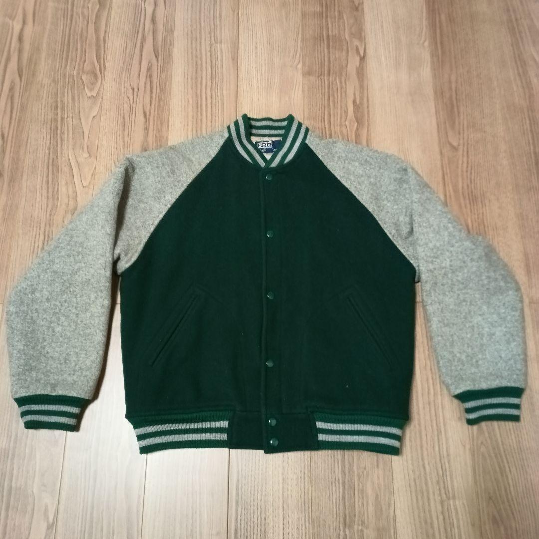 た*う様 Polo by Ralph Lauren スタジャン ウール レア品【POLO Ralph Lauren】ウール牛革 バーシティ ジャケット (POLO