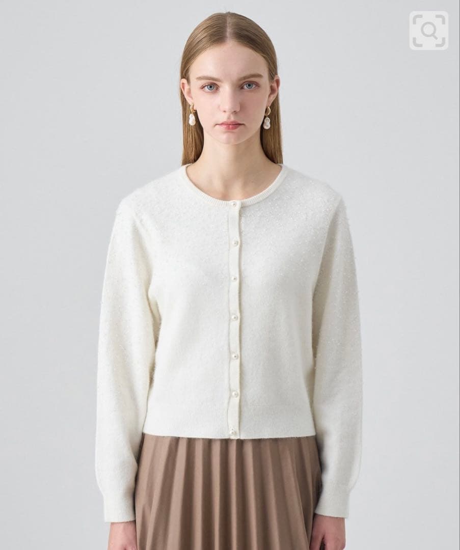 アナイ　リップルビーズカーディガン　オフホワイト　38サイズ アナイ リップルビーズカーディガン オフホワイト 38サイズ - メルカリ