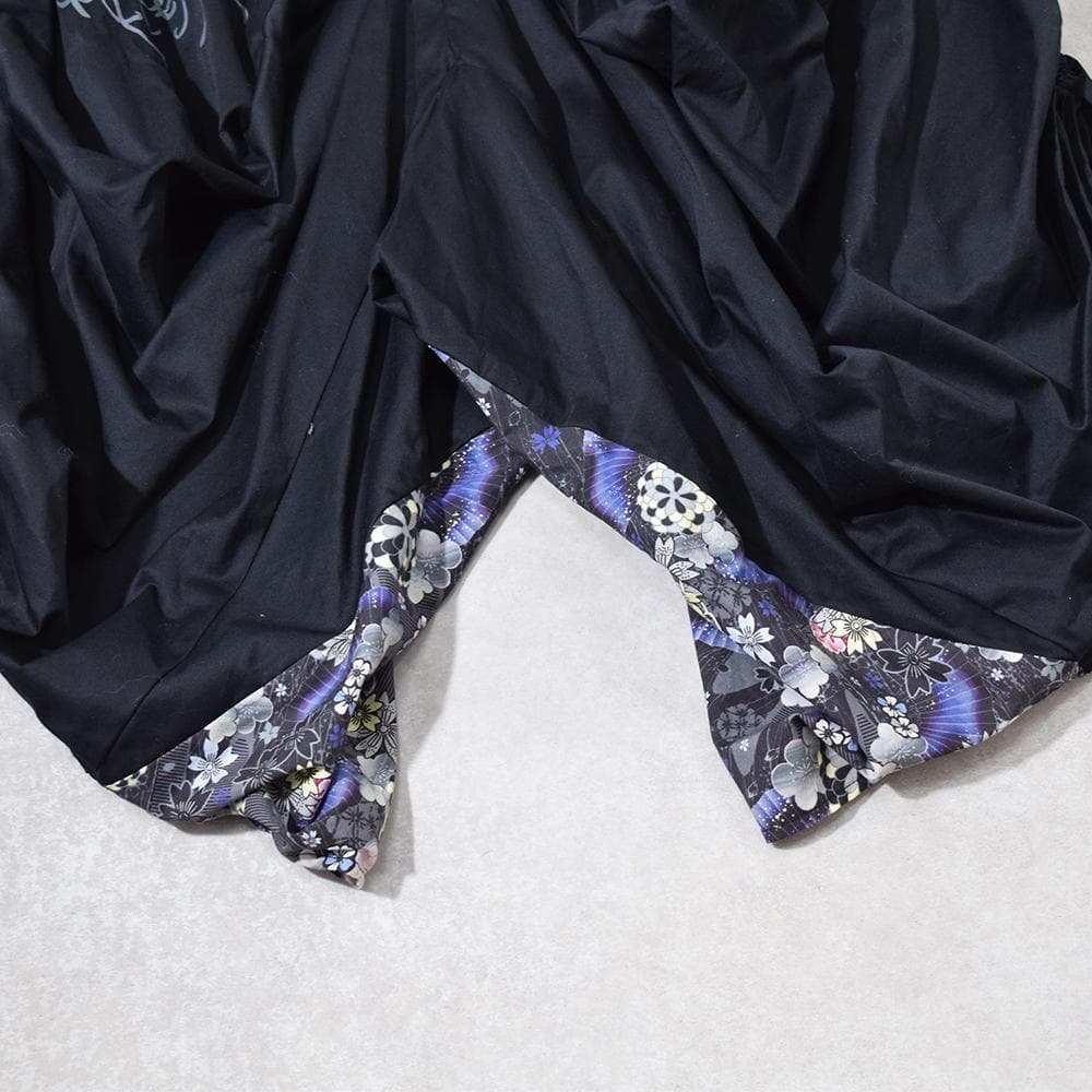 未使用 ゴウク gouk 侍 和柄 モード 袴 変形 サルエル ワイドパンツ