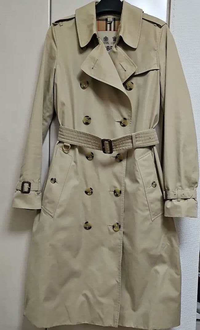 美品★【BURBERRY トレンチコート KENSINGTON 】★UK4 BURBERRY（バーバリー） トレンチコート Kensington Long ケンジントン