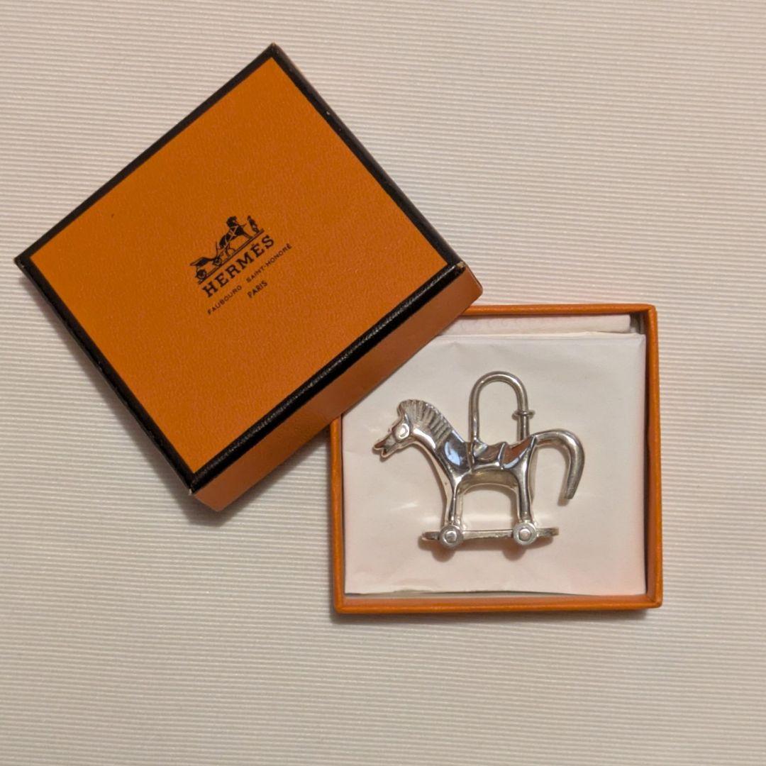 HERMES シルバーキーホルダー HERMES シェーヌダンクル セパレート キーホルダー シルバー 925