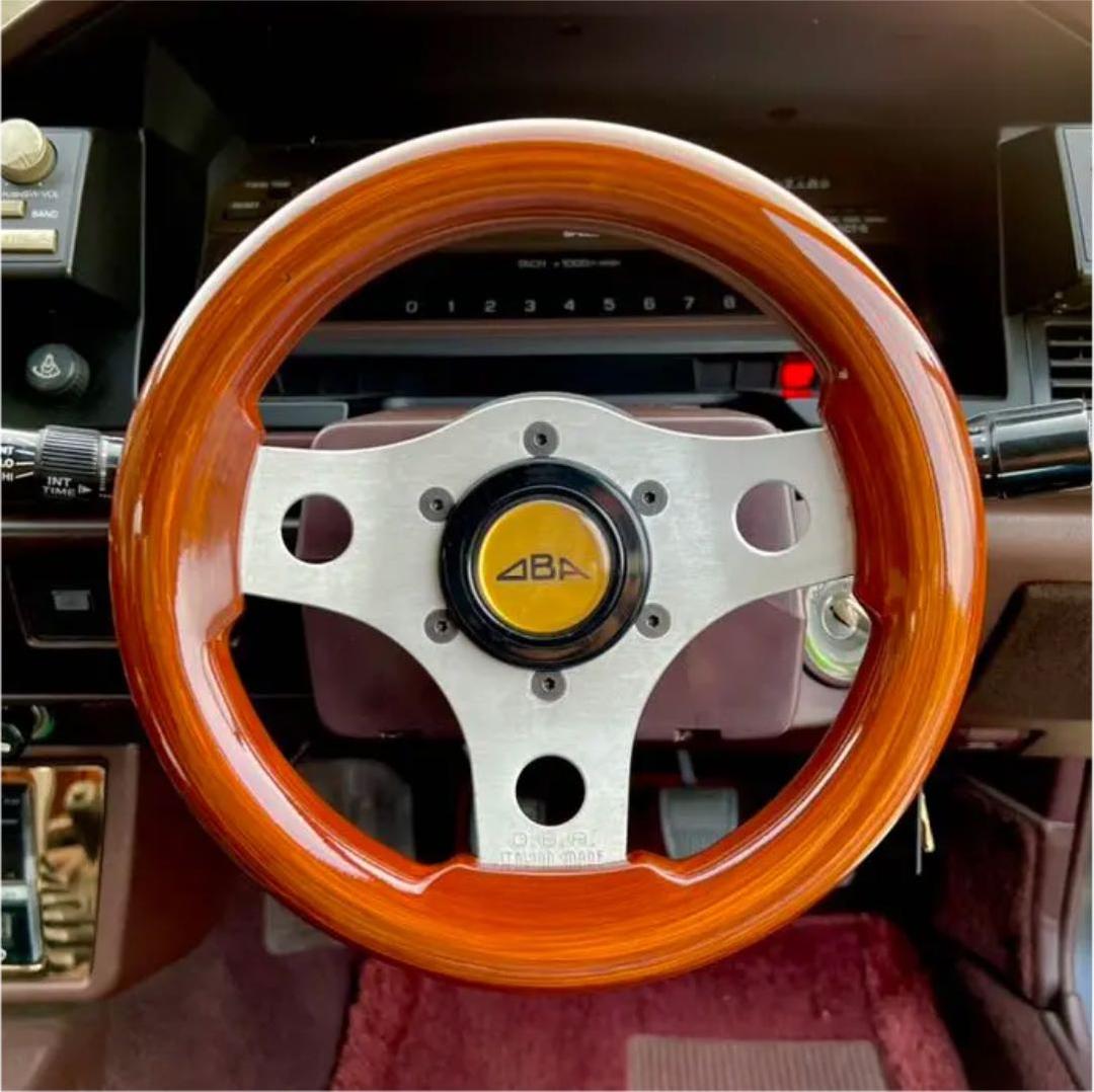 美品 OBA 小径ウッドステアリング gx71 オバ 街道レーサー 当時物