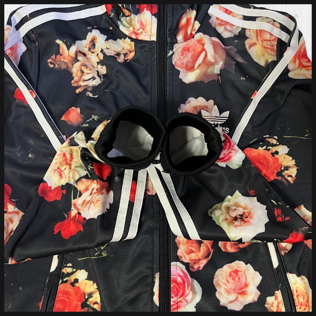 即完売品】adidas トラックジャケット L ジャージ 花柄 バラ柄 刺繍